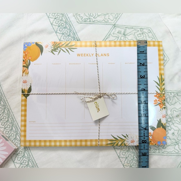 NWT Elūm Designs Stationery Planning Trio Set - Citrus Florals - Set of 3 - Picture 12 of 15